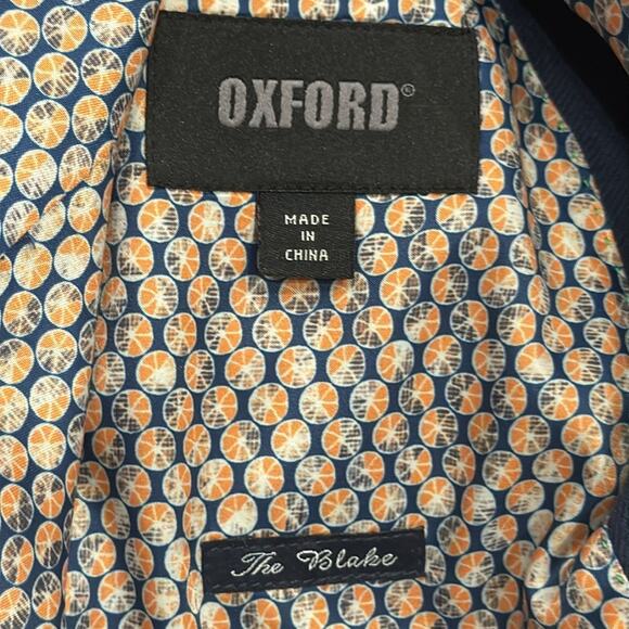 Oxford Men's Blake Linen Cotton Blazer Navy Size S - Picture 7 of 8